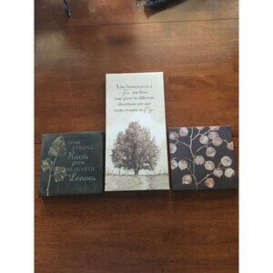 Gallery Canvas Wall Art - 3 Piece. Theme Family Dad Father Nature. Neutral Color